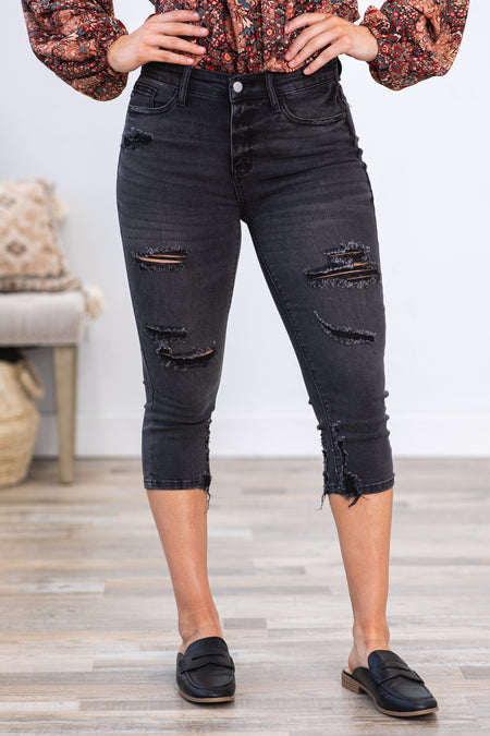 Judy Blue High Waist Black Capris