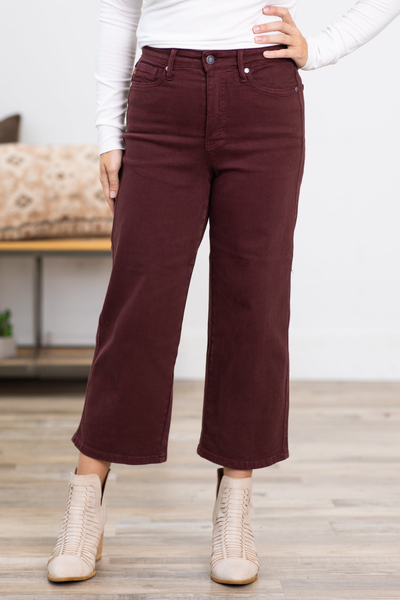 Judy Blue Berry Wide Leg Tummy Control Jeans · Filly Flair