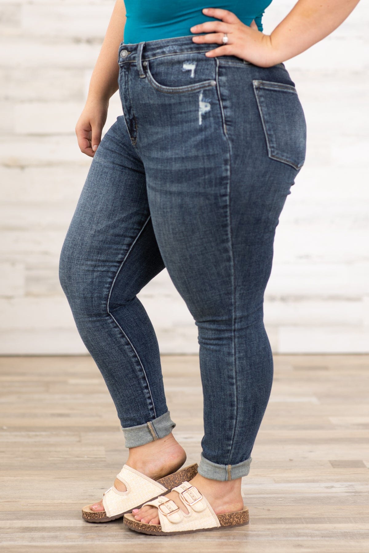 Skinny High Jeans - Dark denim blue - Ladies | H&M IN