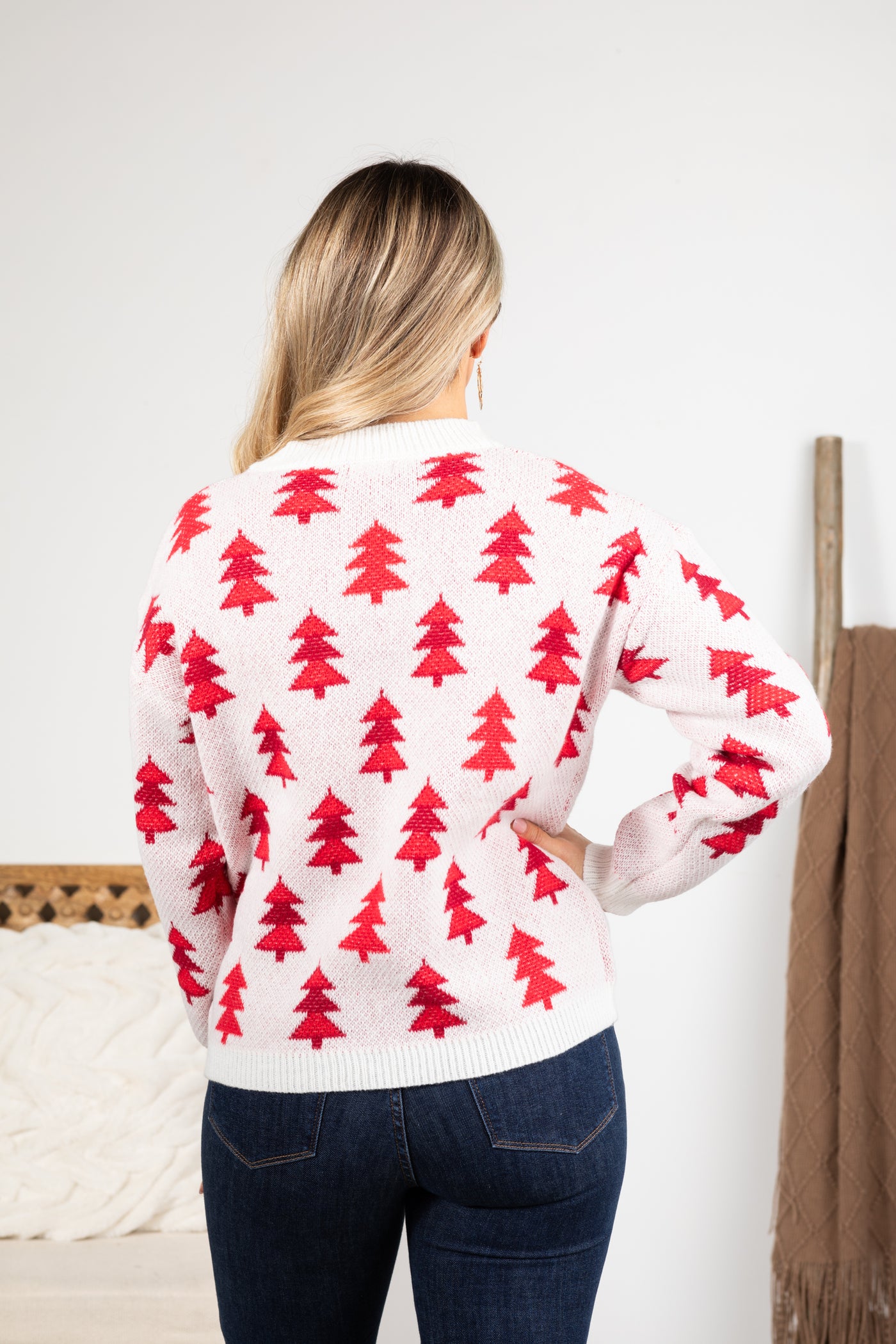 Pearl Tree Pattern Christmas Sweaters