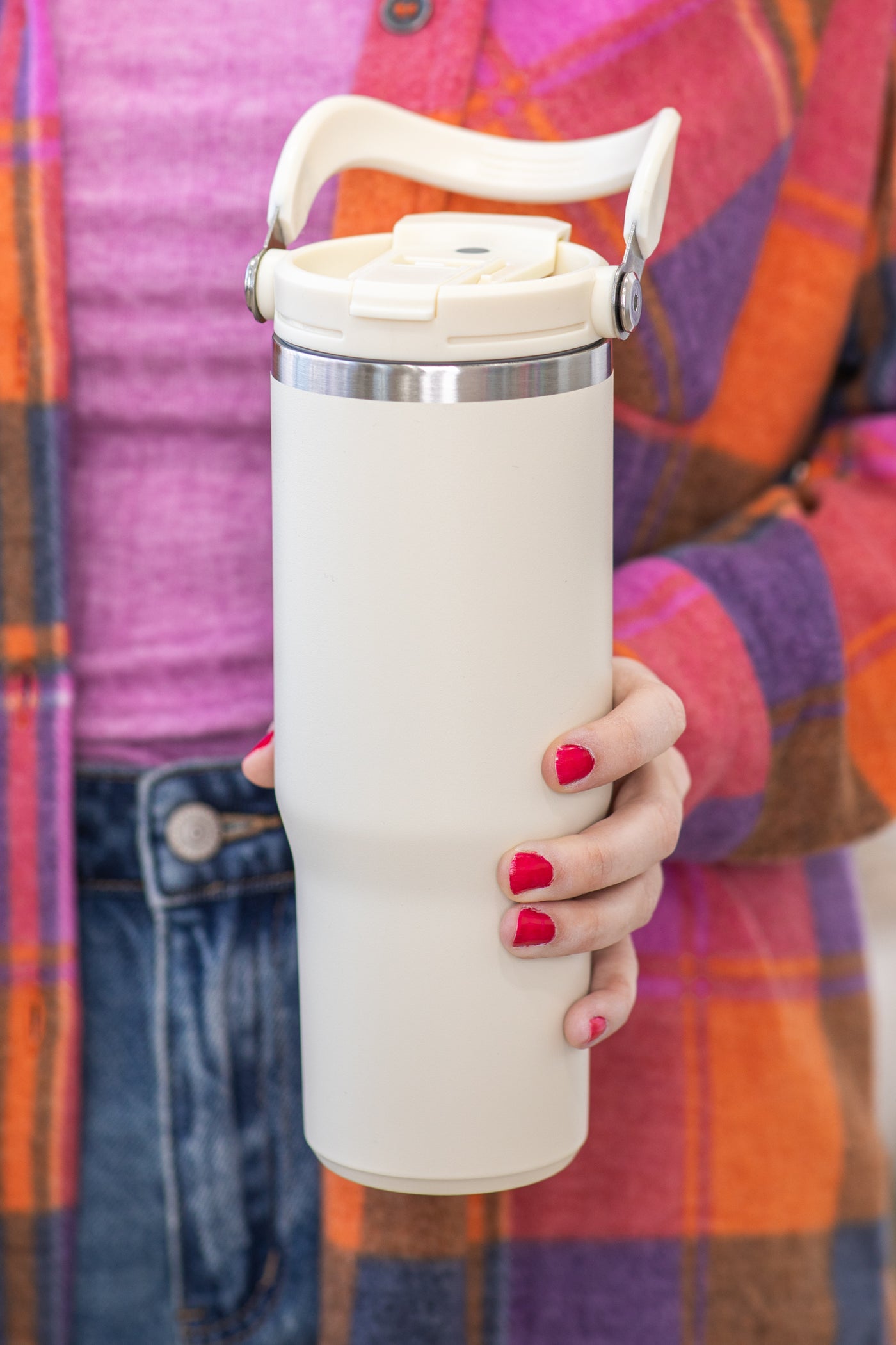 Cream 30oz Stainless Steel Tumbler