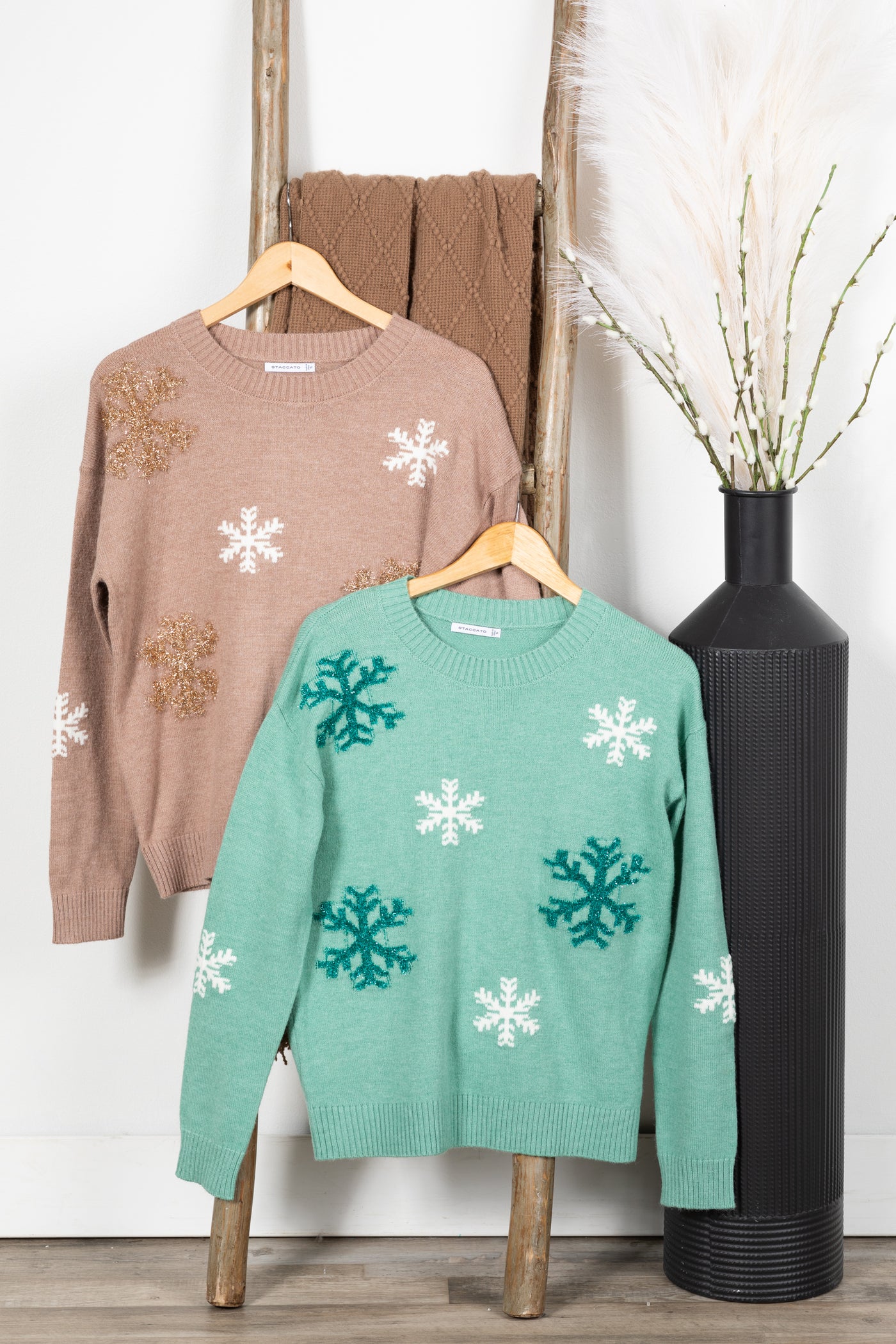 Snowflakes Crewneck Sweater