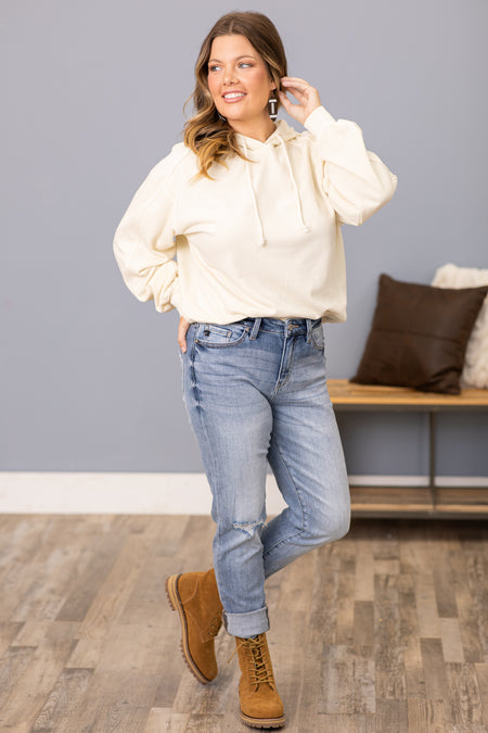 KanCan Light Wash High Rise Mom Jeans