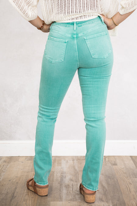 Flying Monkey Turquoise Straight Laced Jeans