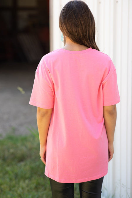 Pink Nashville Oversized Graphic Tee - Filly Flair