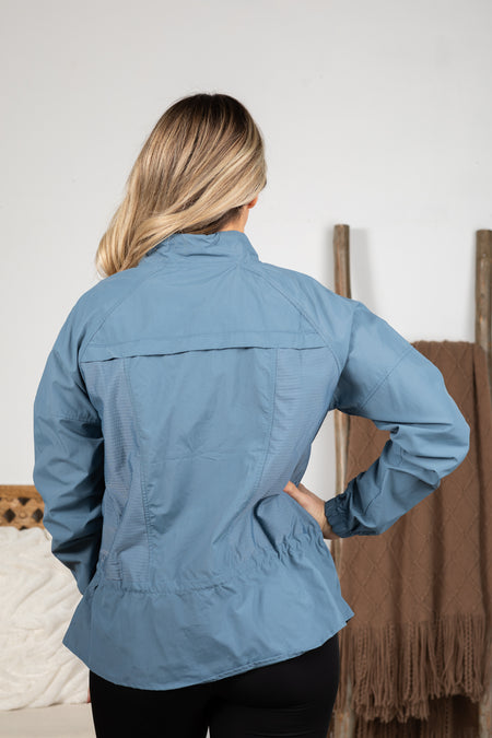 Slate Blue Water-Resistant Active Jacket