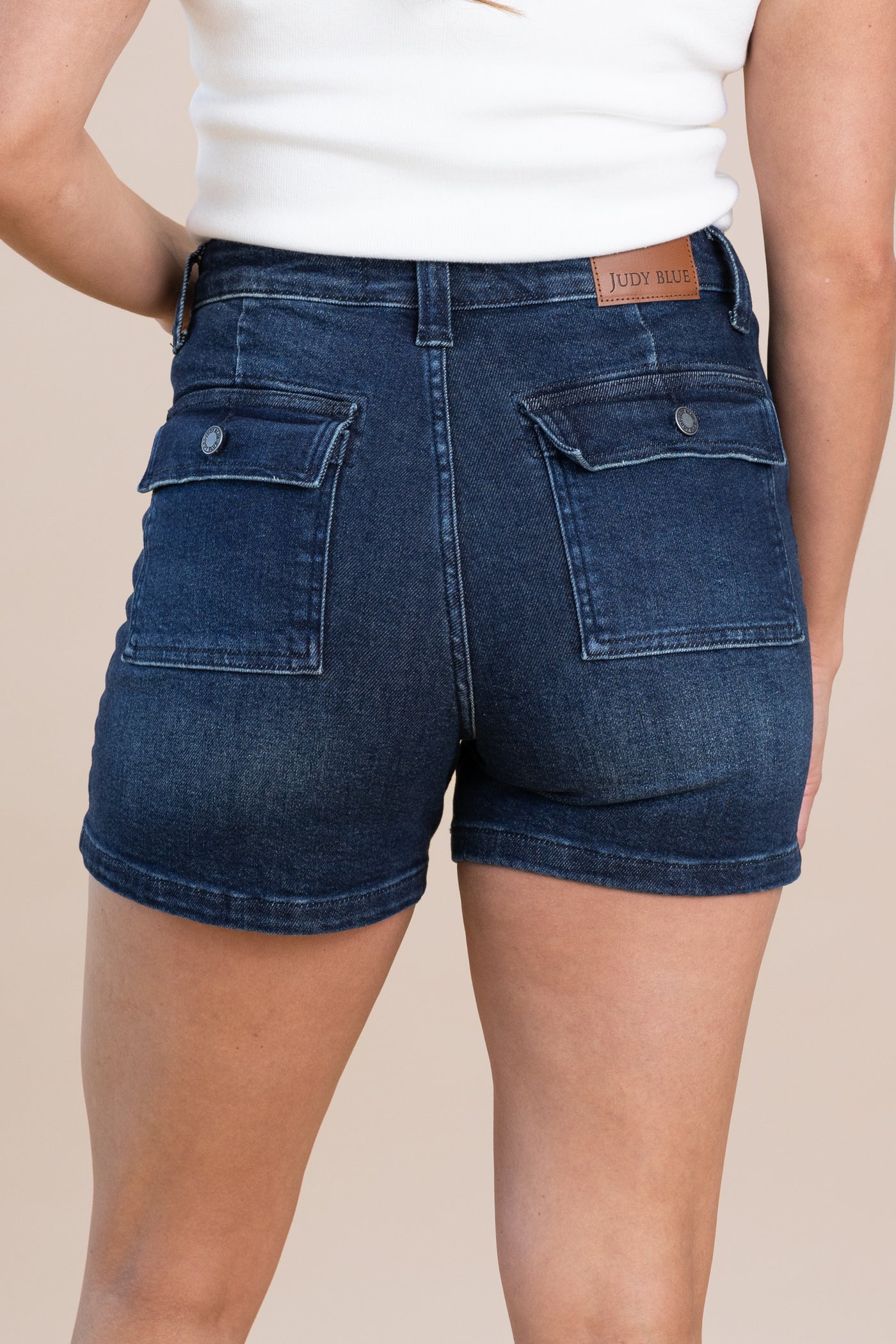 Judy Blue Back Flap Pocket Denim Shorts