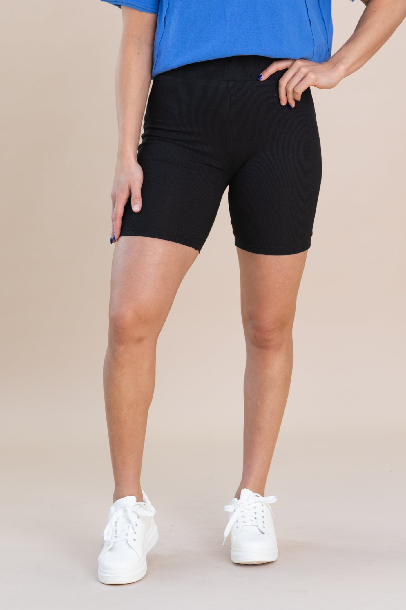 Black Active Basic Biker Shorts