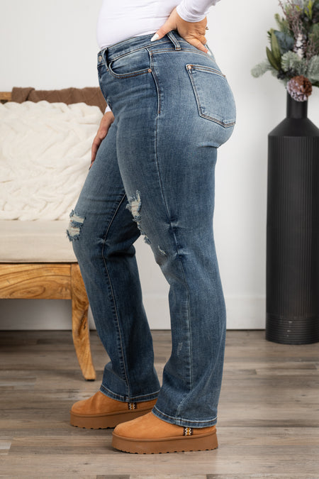 Judy Blue High Waist Dad Straight Jeans