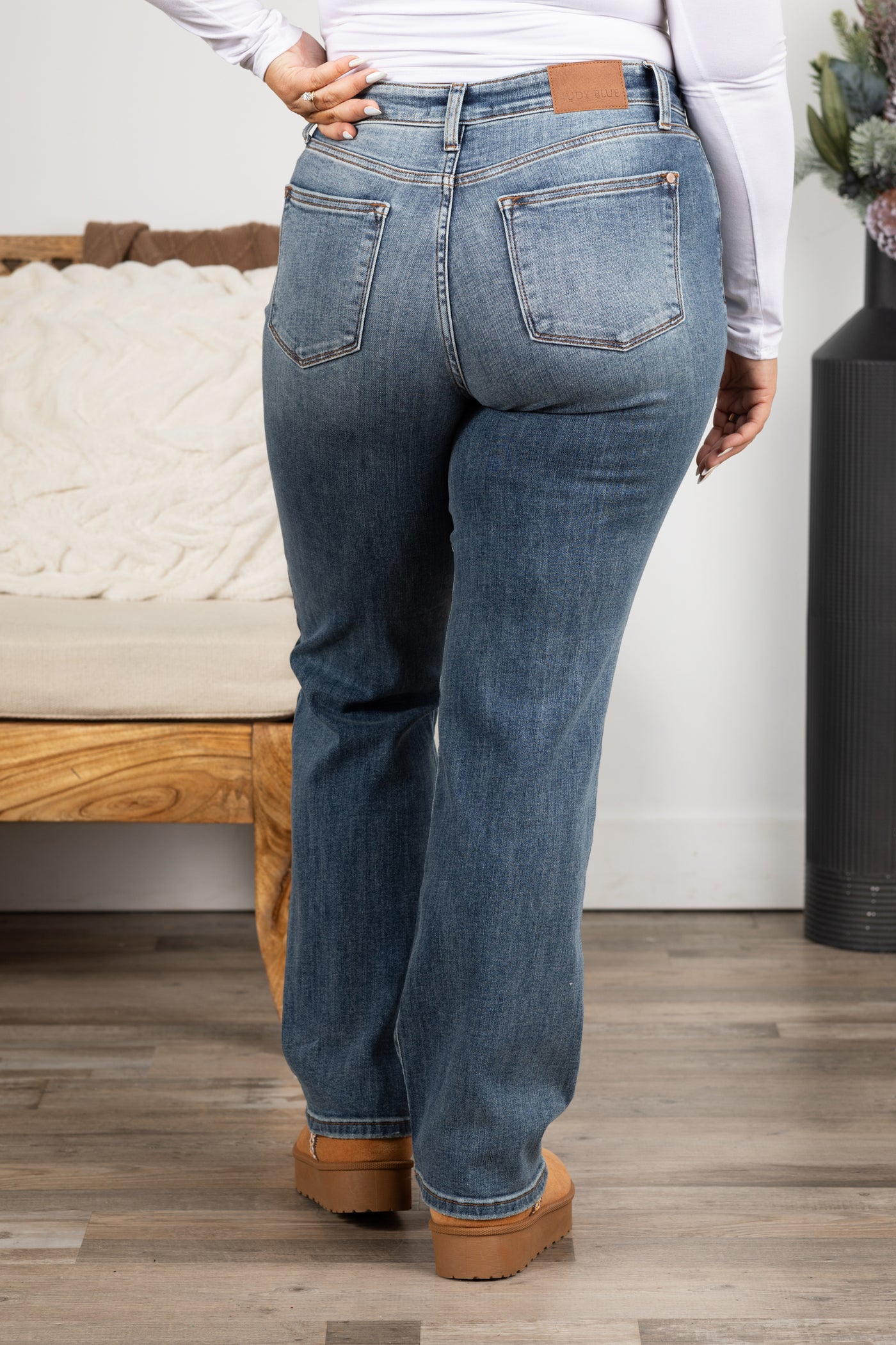 Judy Blue High Waist Dad Straight Jeans