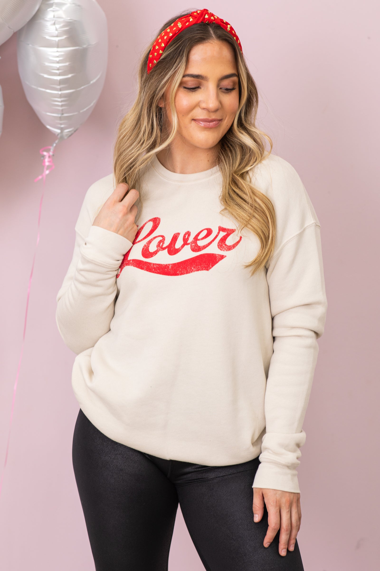Beige Lover Graphic Sweatshirt