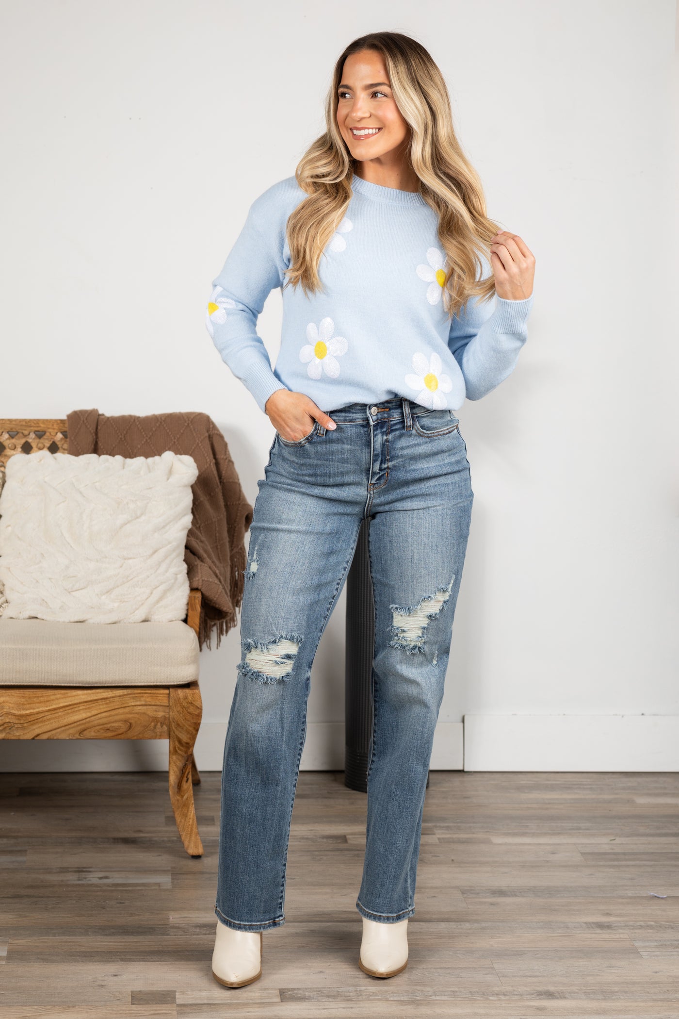 Judy Blue High Waist Dad Straight Jeans