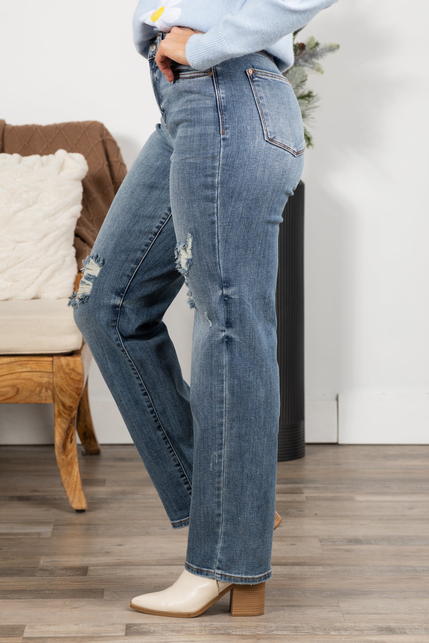 Judy Blue High Waist Dad Straight Jeans