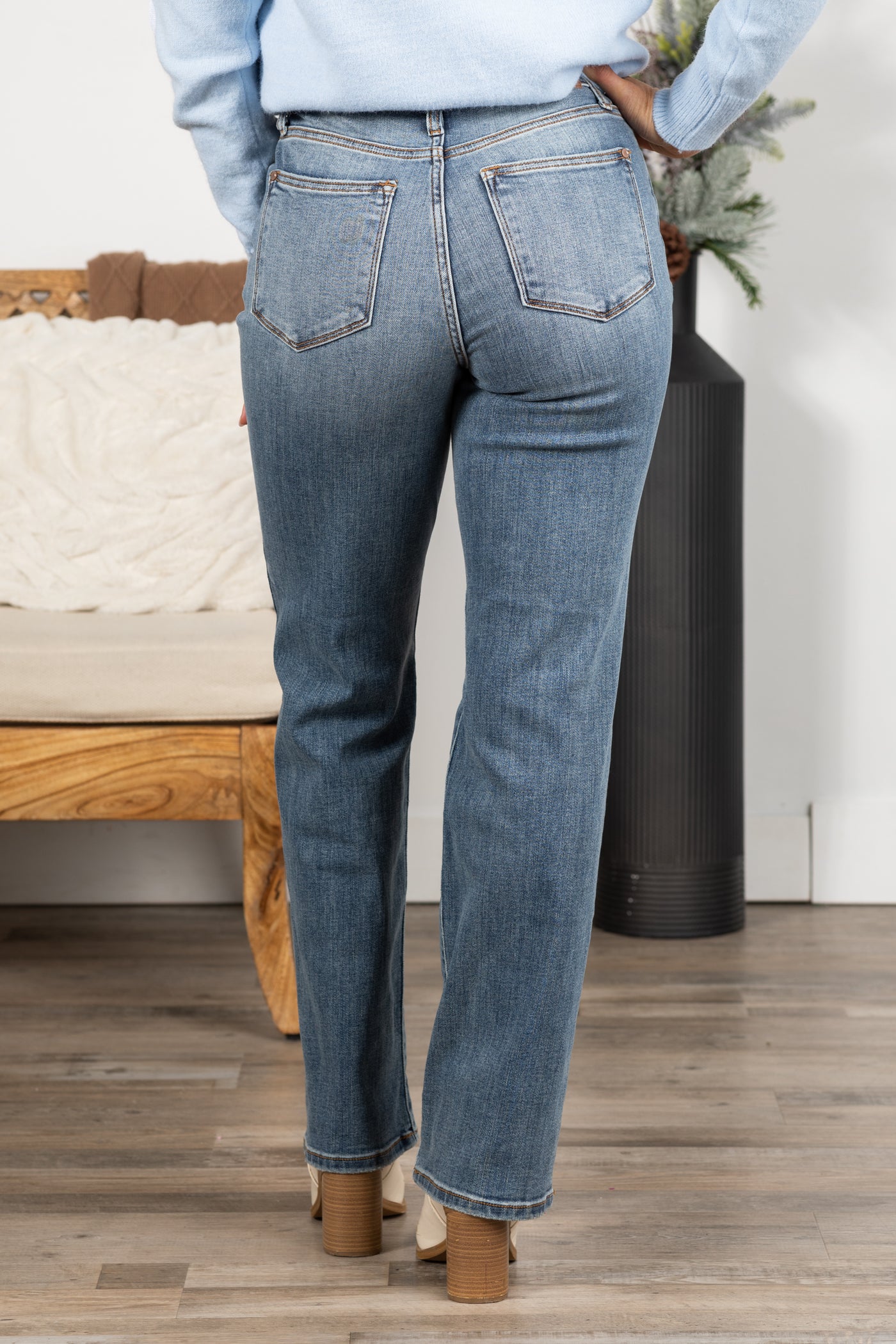 Judy Blue High Waist Dad Straight Jeans