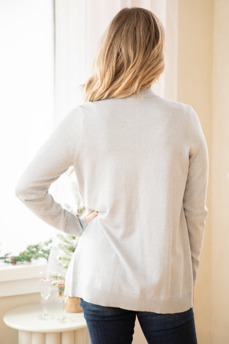 Grey Cardigan With Lurex