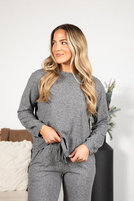 Soft Melange Hacci Long Sleeve Tee