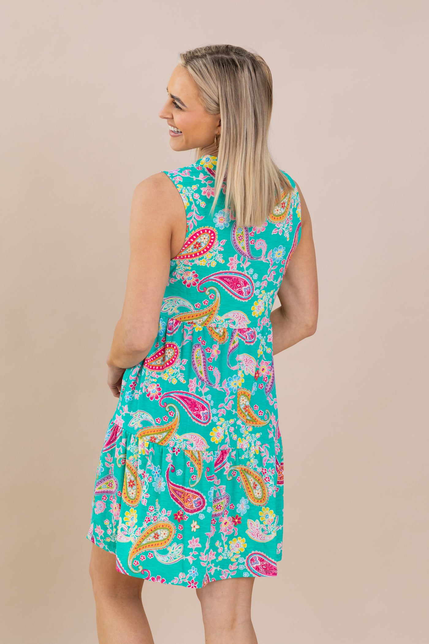 Jade Printed Wrinkle Free Dress