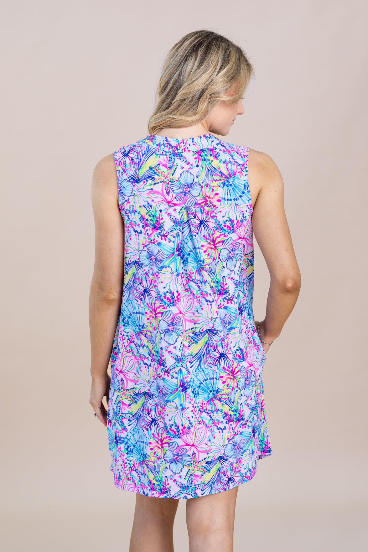 Baby Pink Floral Wrinkle Free Liz Dress