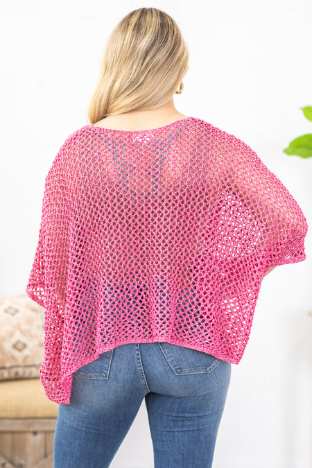 Dolman Sleeve Fishnet Top