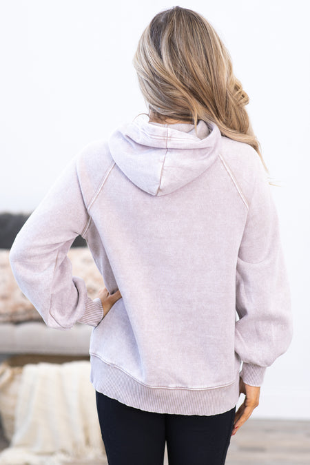 Light Mocha Washed Hoodie