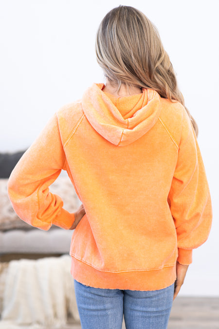 Orange Washed Hoodie