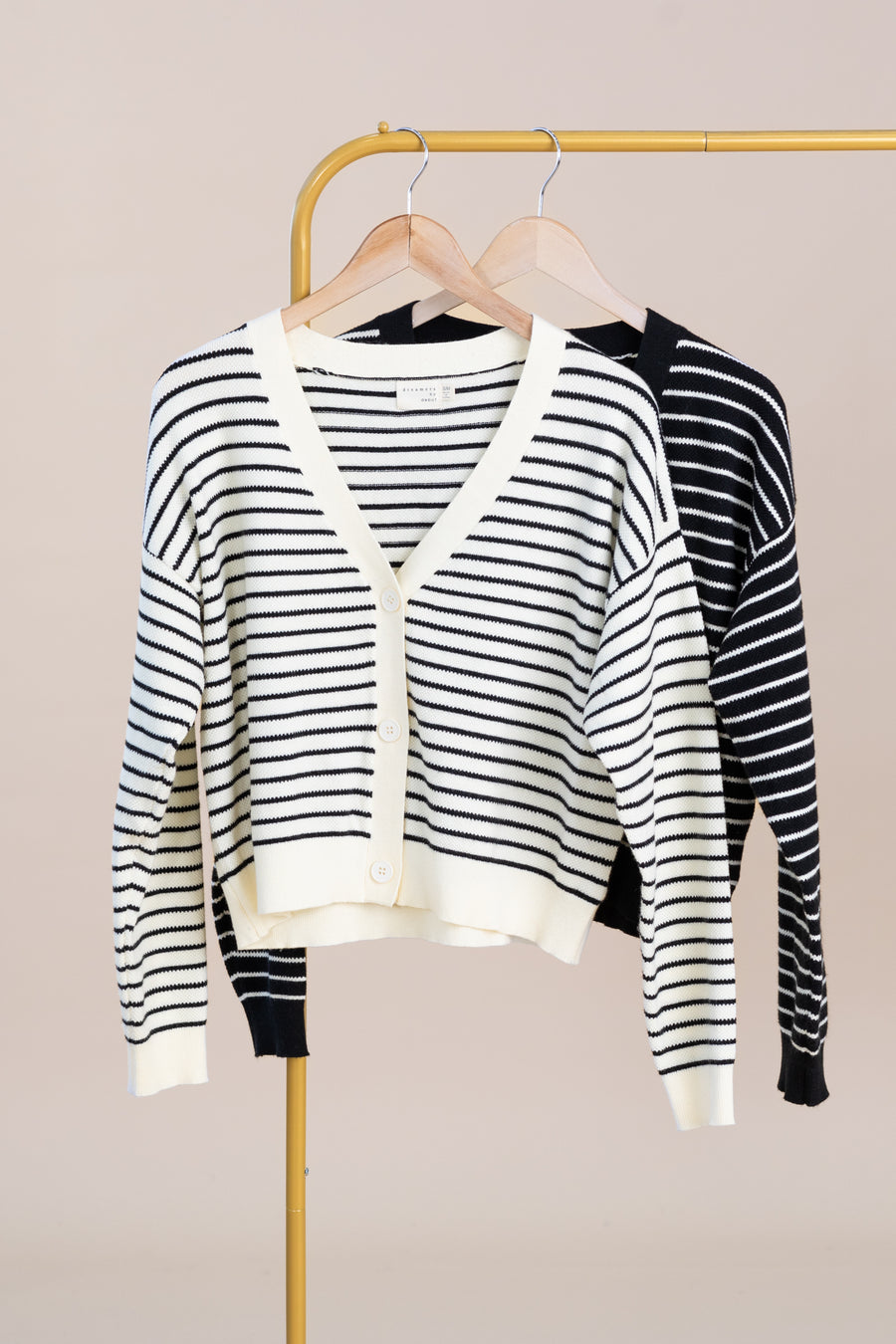 Button Up Striped Cardigans