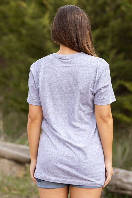 Grey Float Drink Tan Repeat Graphic Tee - Filly Flair