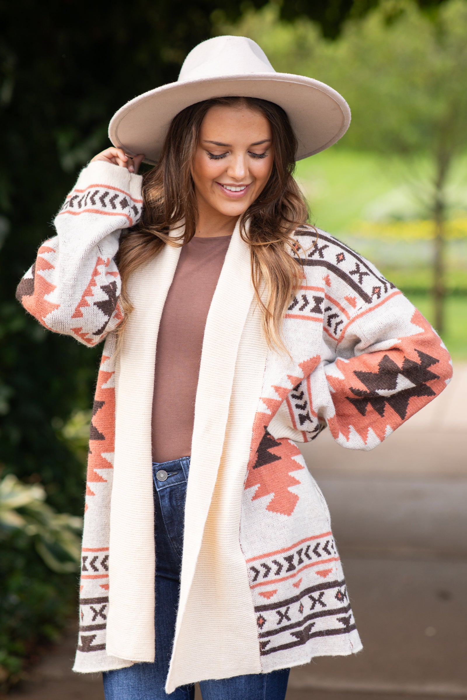 Aztec print clearance cardigans