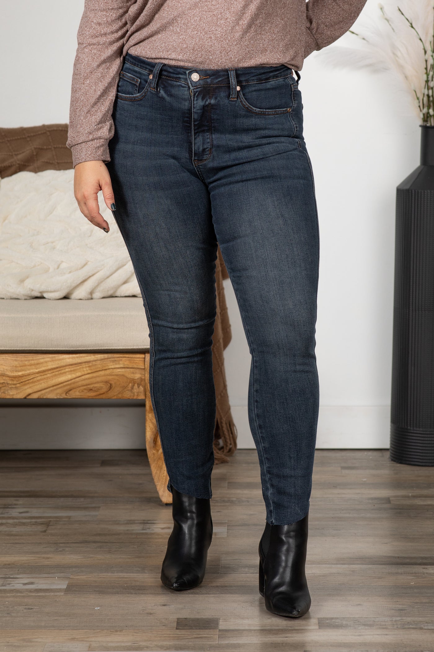 Judy Blue Tummy Control Step Hem Skinny Jean