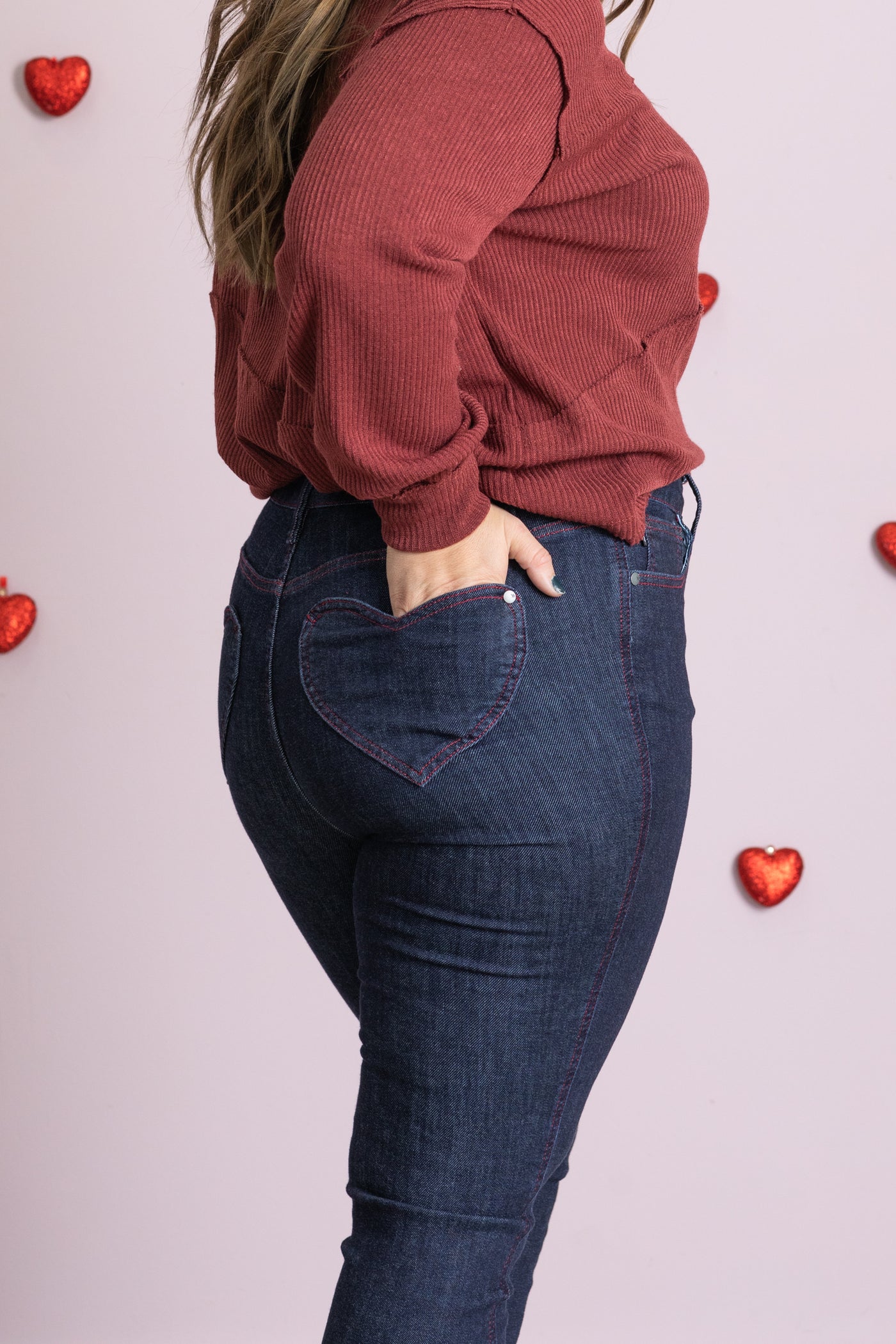 Judy Blue Heart Back Pockets Skinny Jean