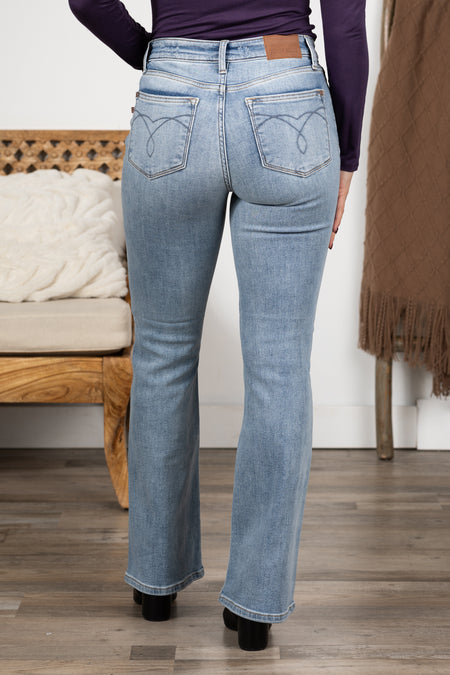 Judy Blue Light Wash Thermal Bootcut Jean