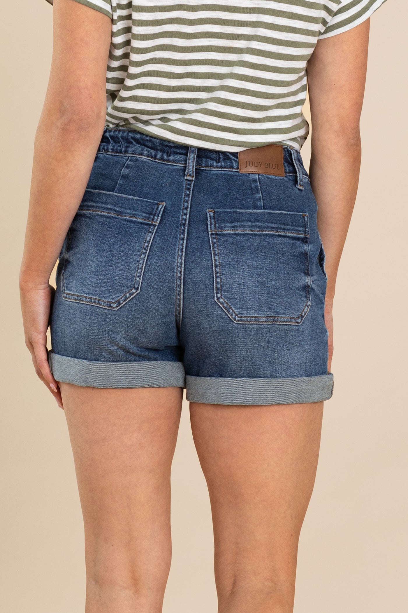 Judy Blue Cuff Jogger Denim Shorts