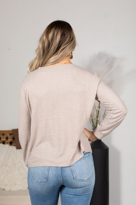 Soft Melange Hacci Long Sleeve Tee