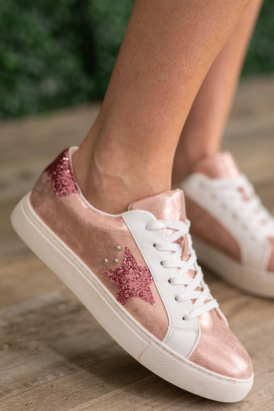 Corky's Supernova Sneaker in Pink Metallic