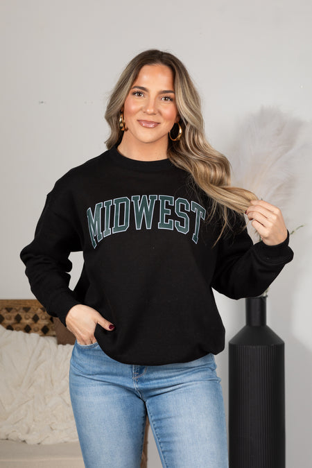 Midwest Printed Fleece Round Neck Sweatshirts