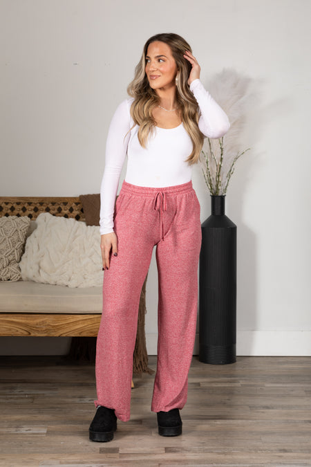 Soft Melange Hacci Wide Pants