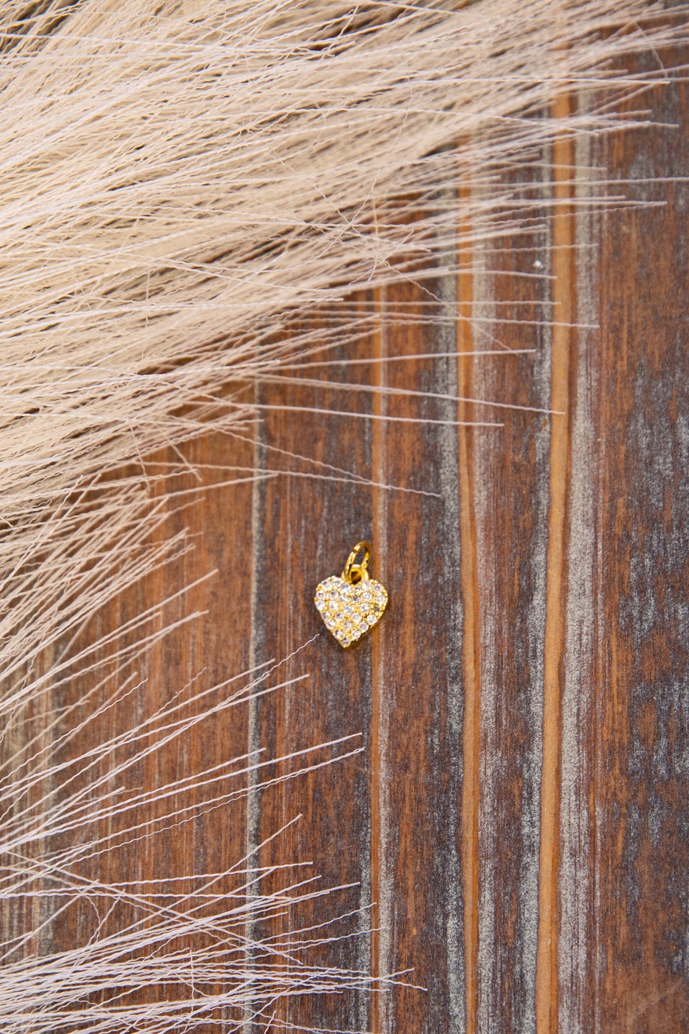 Rhinestone Heart Charm