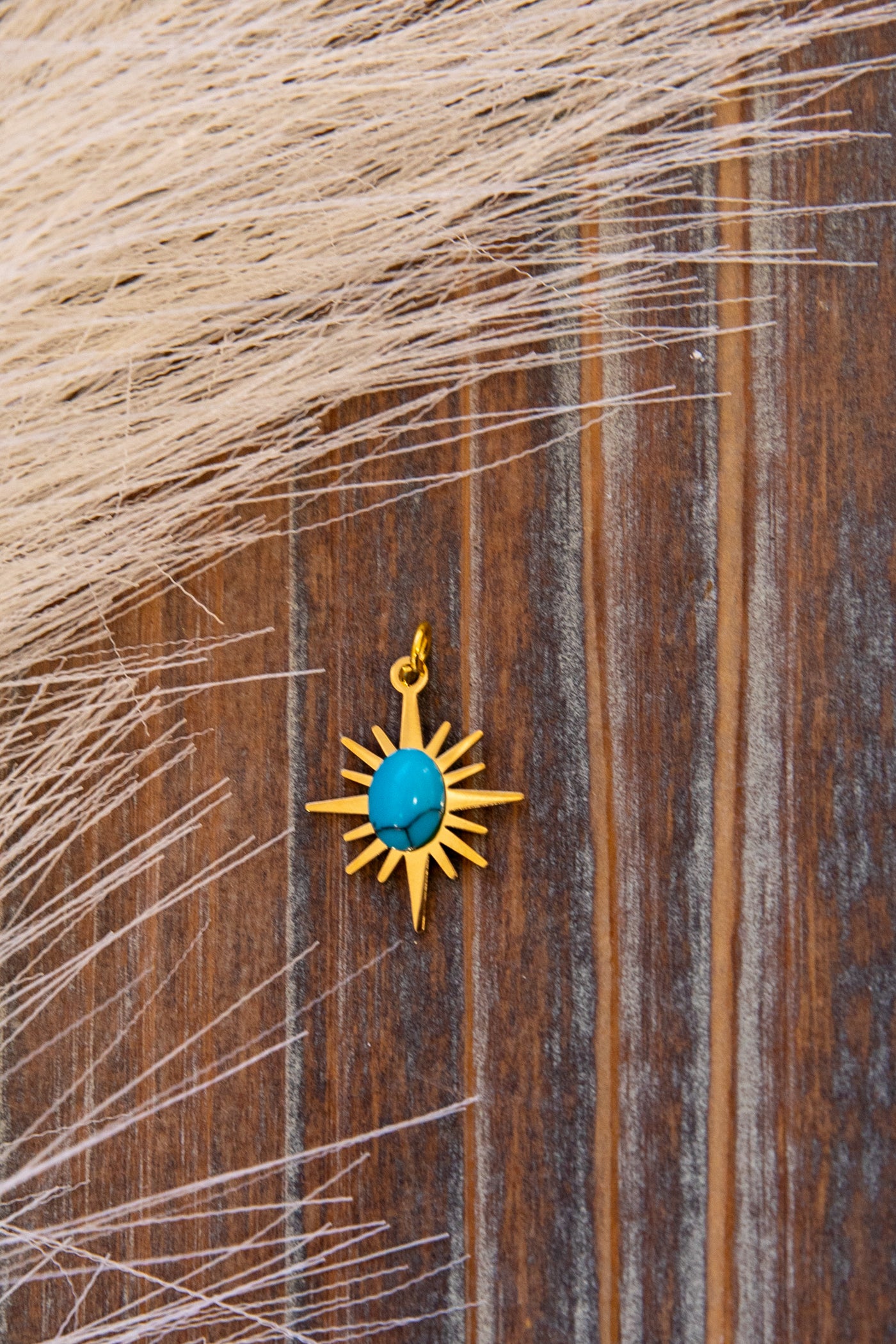 Turquoise North Star Charm