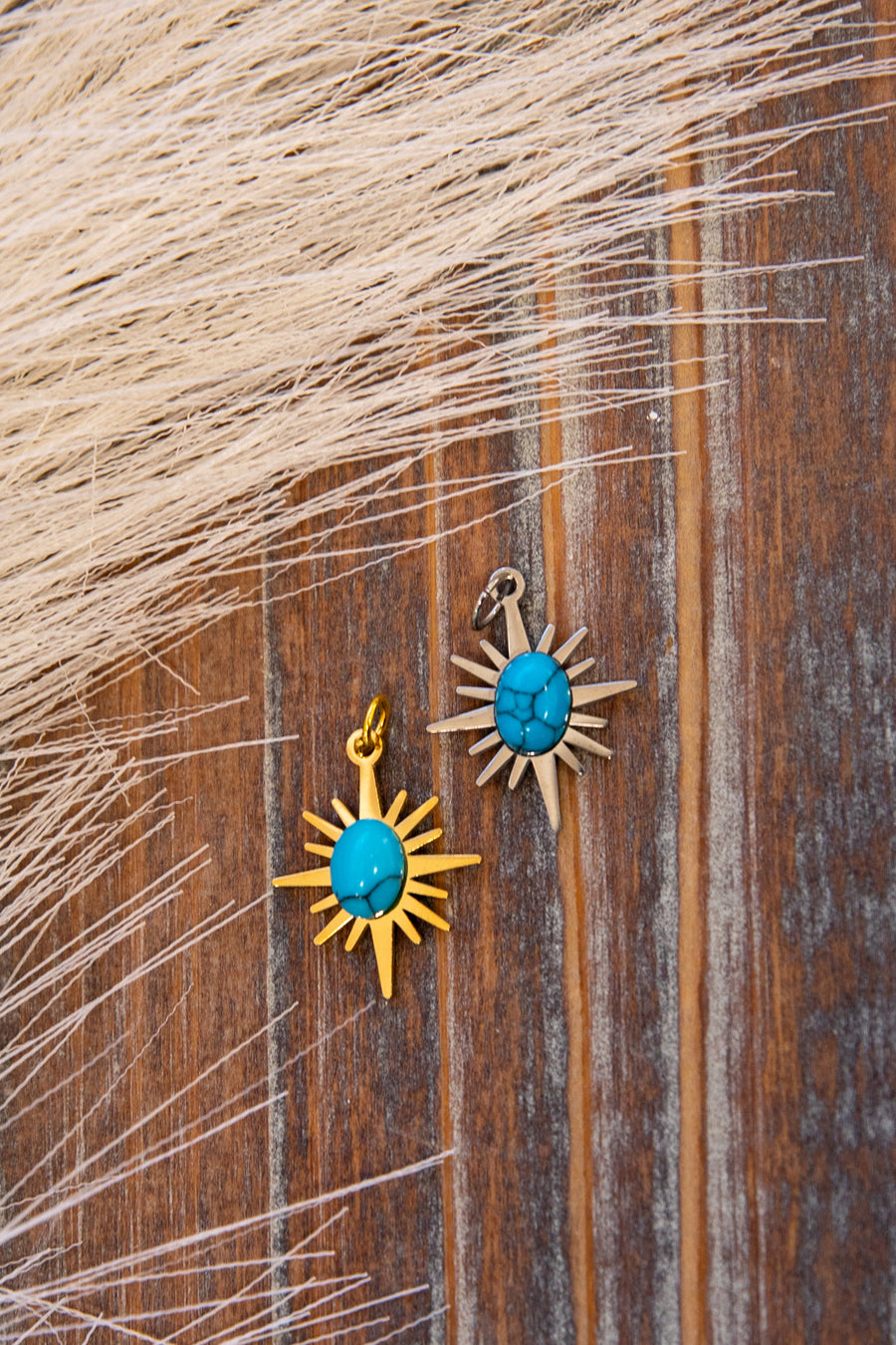 Turquoise North Star Charm