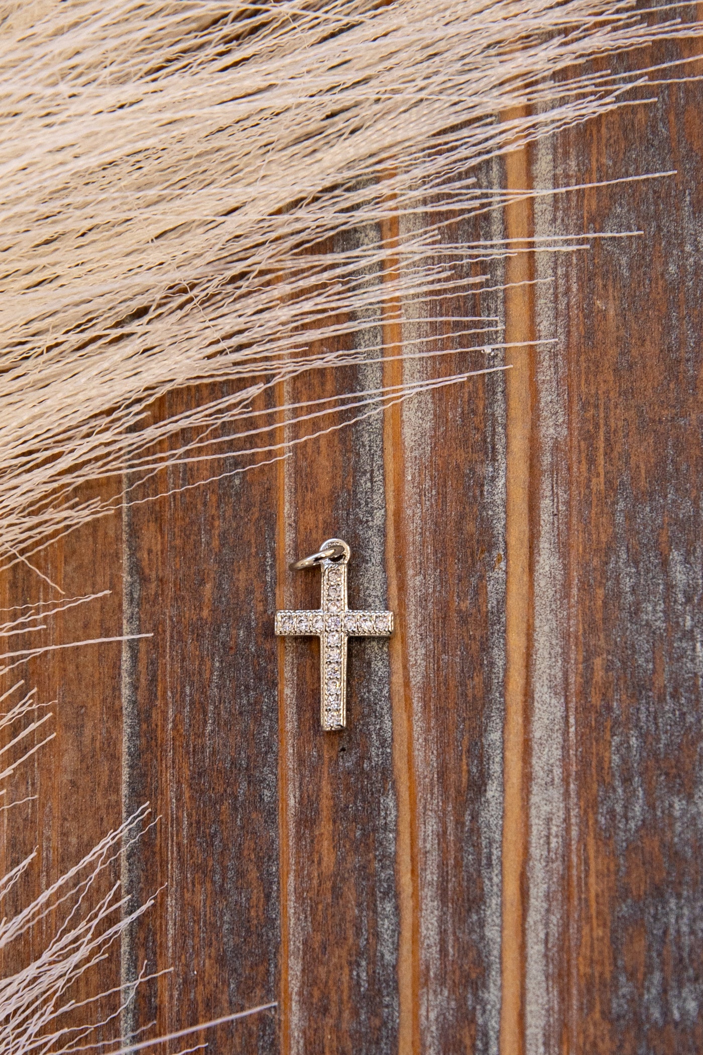 Rhinestone Cross Charm