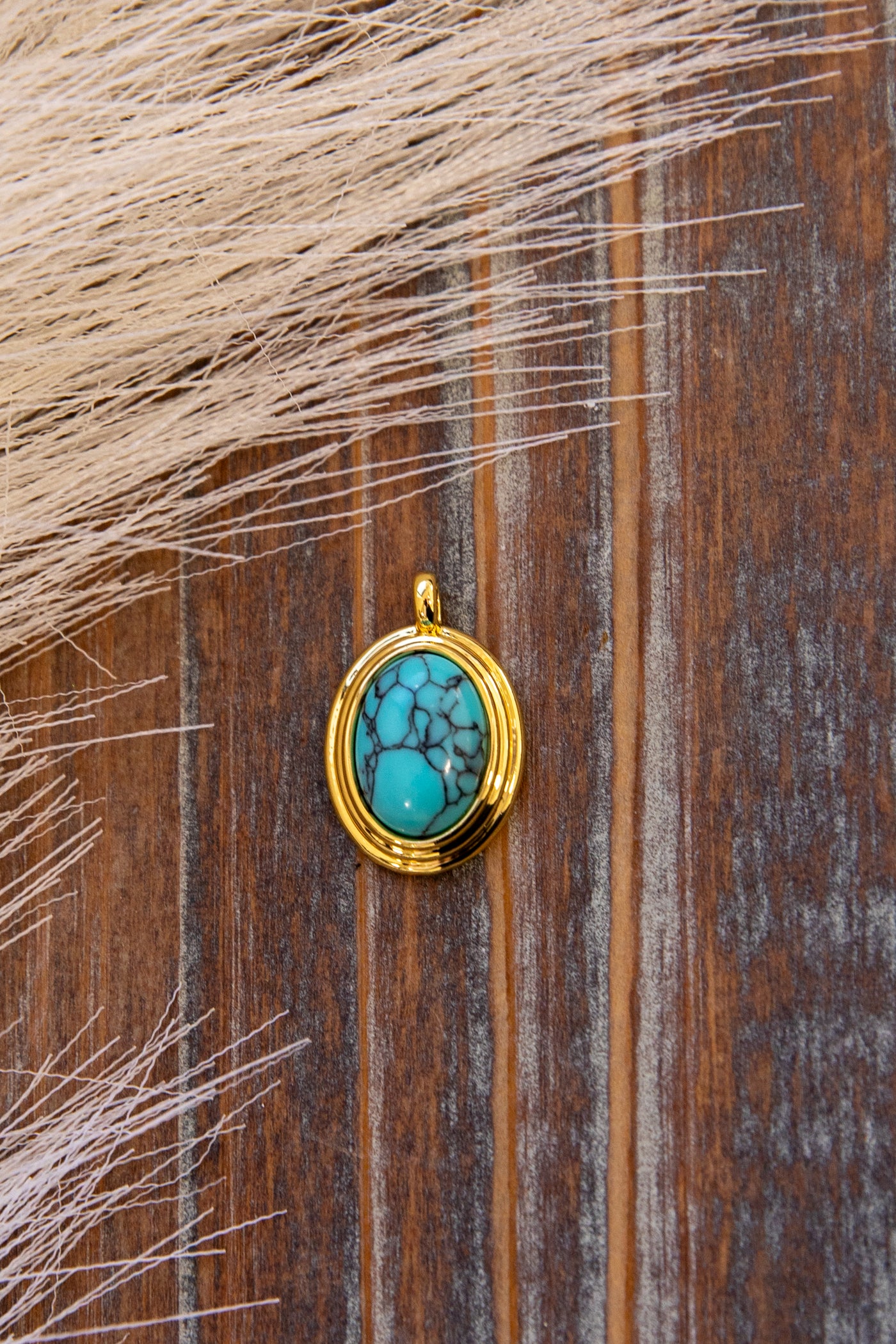 Turquoise Oval Charm