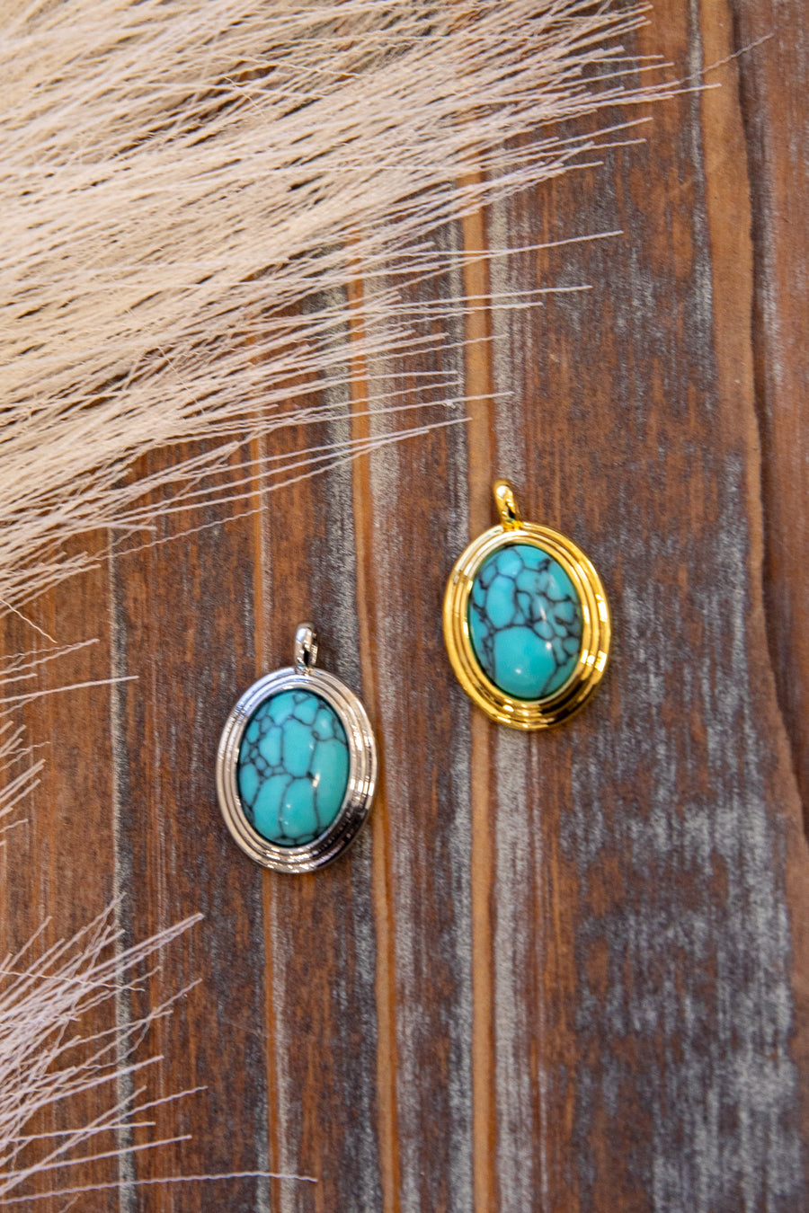 Turquoise Oval Charm