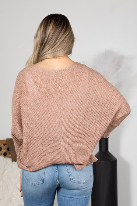 Rib Knit Drop Shoulder Cardigan