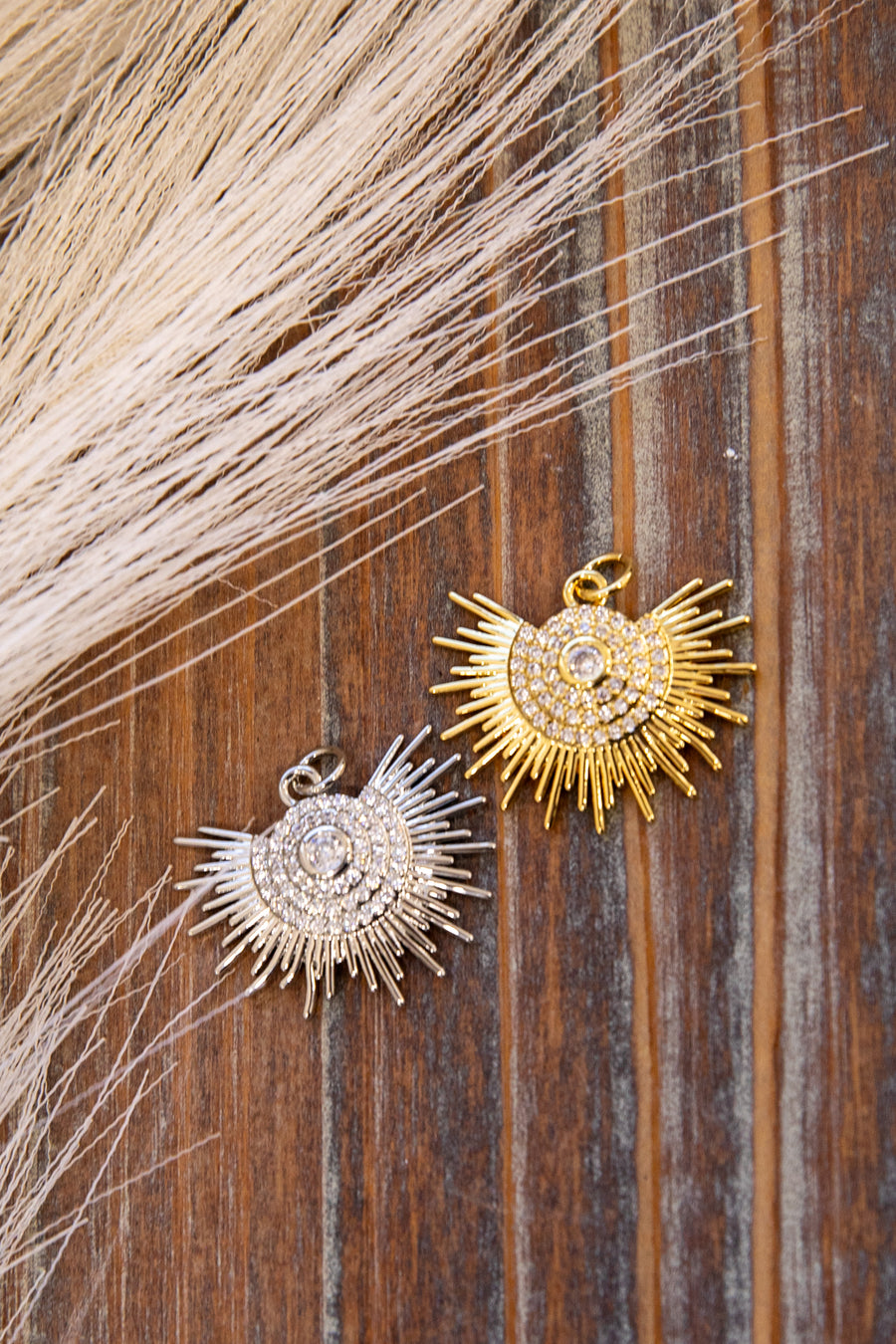 Textured Sunburst Charm