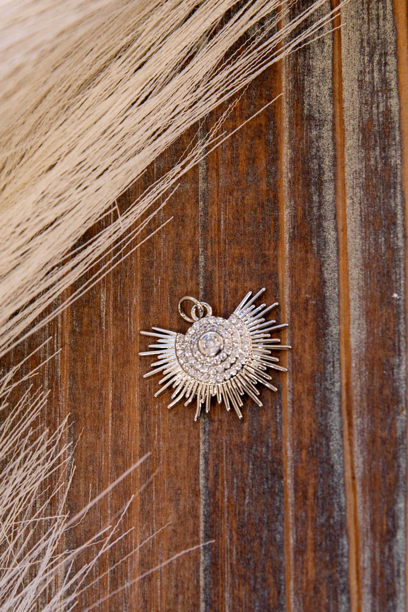 Textured Sunburst Charm