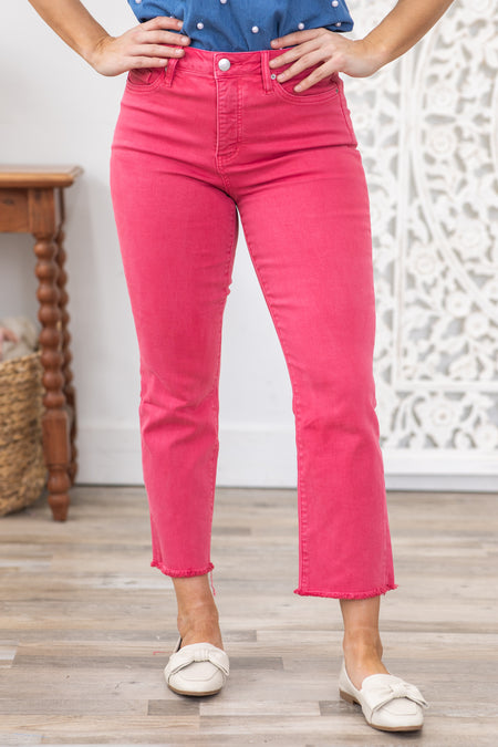 RFM Berry Crop Tummy Support Straight Leg Jean