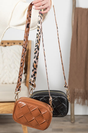 Leopard Strap Crossbody Bag