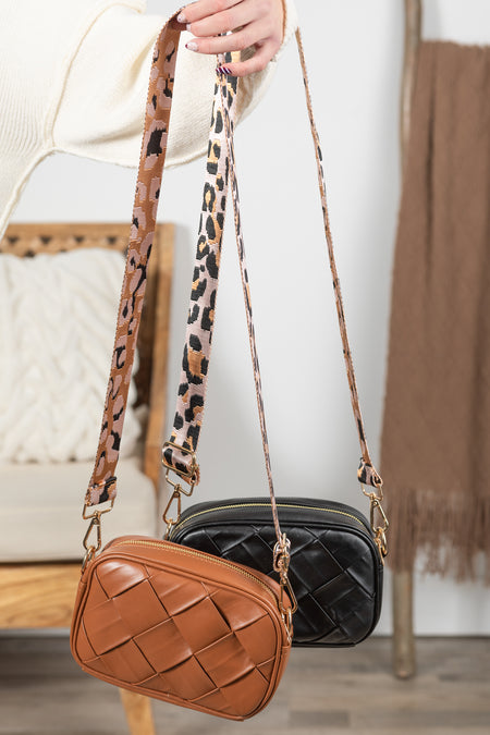 Leopard Strap Crossbody Bag