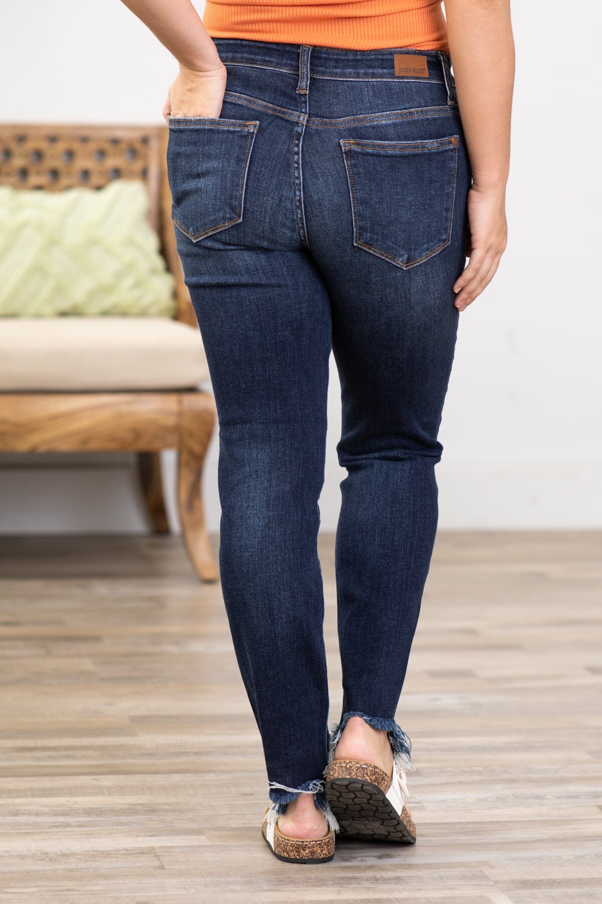 Judy Blue Frayed Hem Mid Rise Jeans · Filly Flair