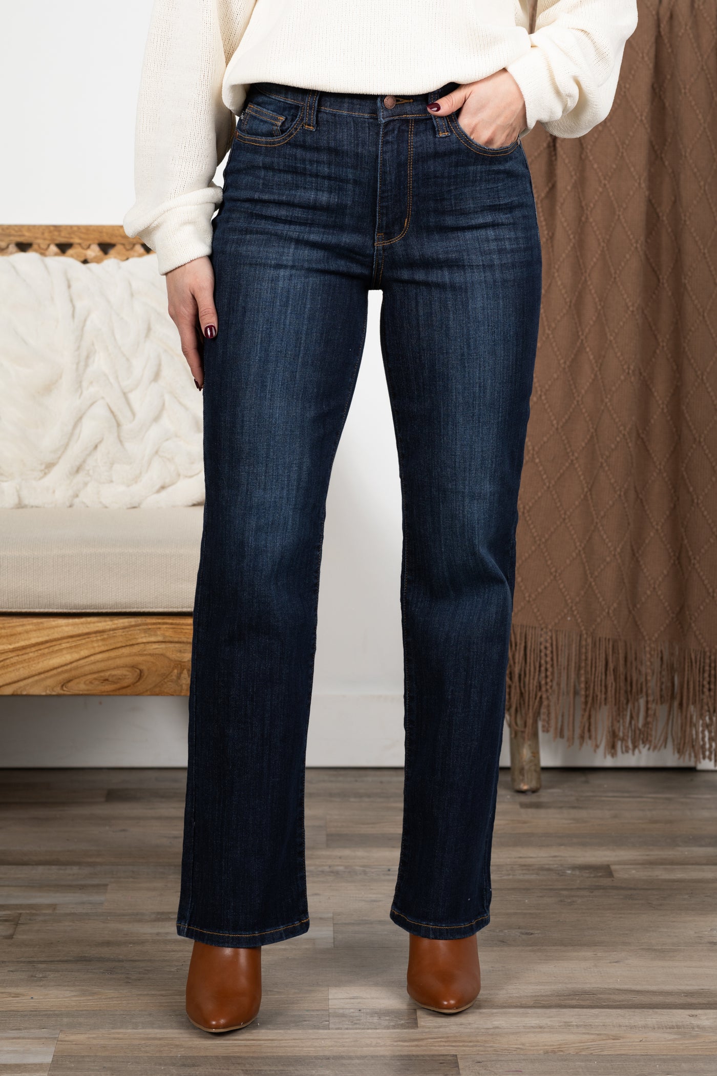 Judy Blue Dark Wash Straight Jeans